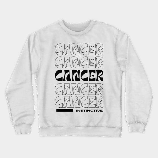 Cancer Zodiac sign In black Crewneck Sweatshirt by Juliet & Gin